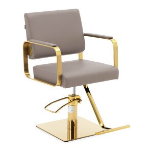 Fodrász szék lábtartóval - 900–1050 mm - 200 kg - bézs / arany | physa