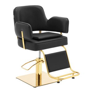 Fodrász szék lábtartóval - 890–1020 mm - 200 kg - fekete / arany | physa