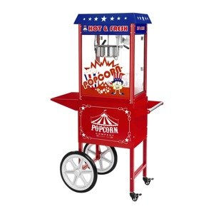 Popcorn gép kocsival - USA design - piros | Royal Catering