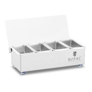 Élelmiszer tároló - rozsdamentes acél - 4 x 0,4 l - Royal Catering