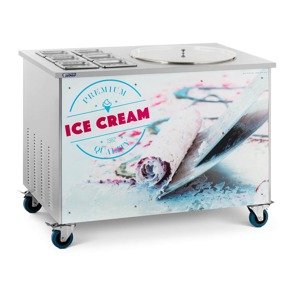 Thai fagylaltgép - thai fagylalttekercsekhez - Ø 50 x 2,5 cm - 6 tartály fedéllel - Royal Catering