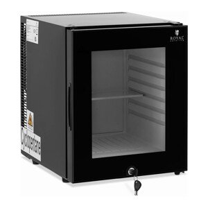 Minibár hűtő - 25 l - üvegajtó - fekete - Royal Catering