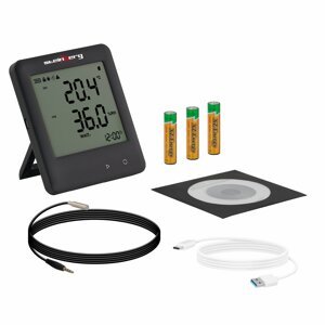 Hőmérséklet adatgyűjtő - LCD - -30 - +60 °C - 0 - 100 % rF - kültéri és beltéri szenzorral | Steinberg Systems