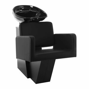 Fodrász fejmosó fotellel - 600x505 mm - Black | physa