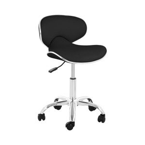Gurulós szék háttámlával - mm - 150 kg - Fekete | physa