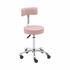 Gurulós szék háttámlával - 540–720 mm - Powder pink | physa