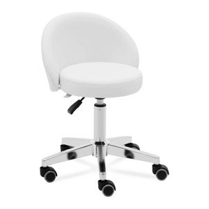 Gurulós szék háttámlával - 43–57 cm - 150 kg - fehér | physa