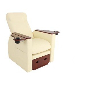 Pedikűrös szék - elektromos - leereszthető zsámollyal - 60 W - 150 kg - bézs | physa