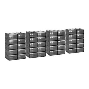Rendszerező doboz - 40 rekesz - moduláris csatlakoztatórendszer - falra szerelhető | MSW