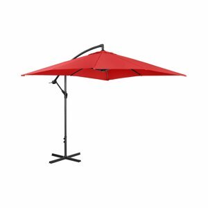 Lámpa formájú napernyő - piros - szögletes - 250 x 250 cm - dönthető | Uniprodo
