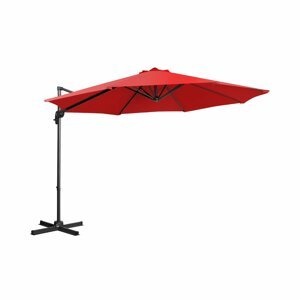 Lámpa formájú napernyő - piros - kerek - Ø 300 cm - forgatható | Uniprodo