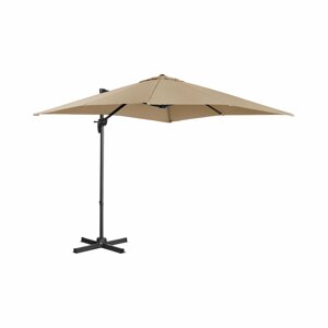 Lámpa formájú napernyő - tópszínű - szögletes - 250 x 250 cm - forgatható | Uniprodo