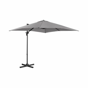 Lámpa formájú napernyő - sötétszürke - szögletes - 250 x 250 cm - forgatható | Uniprodo