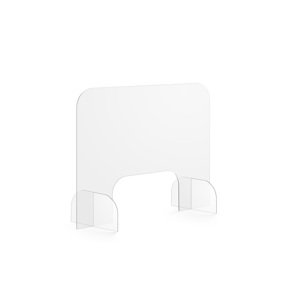 Akril védőfal - 80 x 60 cm - akrilüveg - 40 x 20 cm-es nyílás | Uniprodo