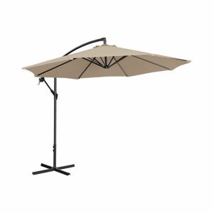 Lámpa formájú napernyő - Krém színű - kerek - Ø 300 cm - dönthető | Uniprodo