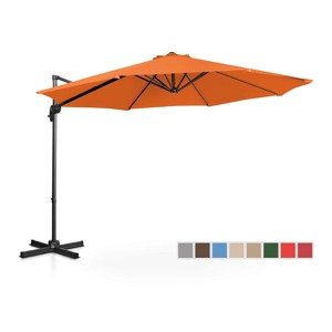 Lámpa formájú napernyő - Orange - kerek - Ø 300 cm - dönthető és forgatható | Uniprodo