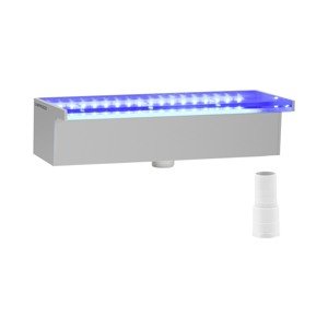 Medence szökőkút - 30 cm - LED világítás - kék/fehér - {{Lip_lenght}} mm-es vízkivezető nyílás | Uniprodo