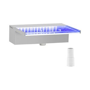 Medence szökőkút - 30 cm - LED világítás - kék/fehér - {{Lip_lenght}} mm-es vízkivezető nyílás | Uniprodo