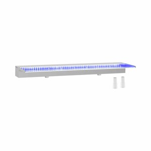 Medence szökőkút - 90 cm magas - LED világítás - kék - mély vízkifolyó | Uniprodo