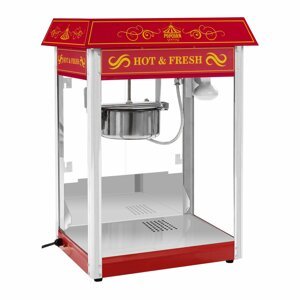B-termék Popcorn gép - retro design - piros | Royal Catering