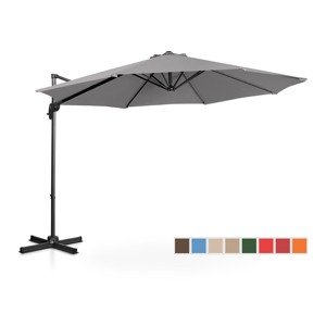 B-termék Lámpa formájú napernyő - Sötétszürke - kerek - Ø 300 cm - dönthető és forgatható | Uniprodo