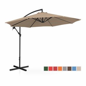 B-termék Lámpa formájú napernyő - Taupe - kerek - Ø 300 cm - dönthető | Uniprodo