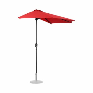 B-termék Félköríves napernyő - Piros - ötszögletű - 270 x 135 cm | Uniprodo