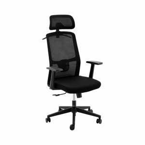 B-termék Irodai szék - hálós háttámla - fejtámla - 50 x 50.5 cm-es ülés - max. 150 kg - fekete | Fromm & Starck