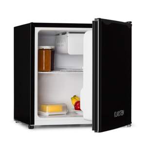 Klarstein, hűtőszekrény fagyasztóval, 46 liter, E energiahatékonysági osztály, fekete