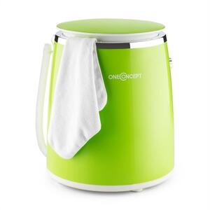 OneConcept Ecowash-Pico, zöld, mini mosógép, centrifuga funkció, 3,5 kg, 380 W