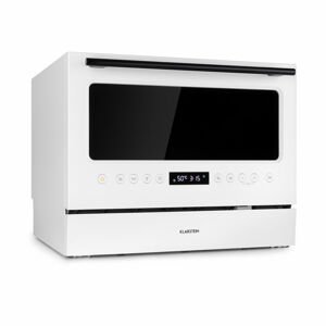 Klarstein Azuria, mosogatógép, EEK F, 1380W, 6,5L, 6 teríték, elülső üveglap, fehér