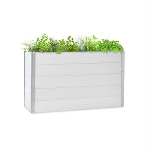 Blumfeldt Nova Grow, kerti ágyás, 150 x 91 x 50 cm, WPC, fa megjelenés, fehér
