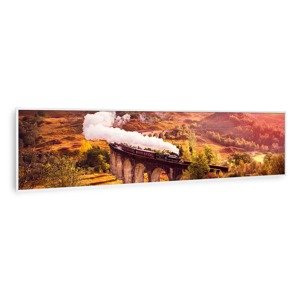 Klarstein Wonderwall Air Art Smart, infravörös fűtőtest, vonat, 120 x 30 cm, 350 W