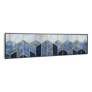 Klarstein Wonderwall Air Art Smart, infravörös fűtőtest, kék vonal, 120 x 30 cm, 350 W