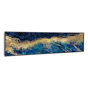 Klarstein Wonderwall Air Art Smart, infravörös fűtőtest, kék márvány, 120x 30 cm, 350 W